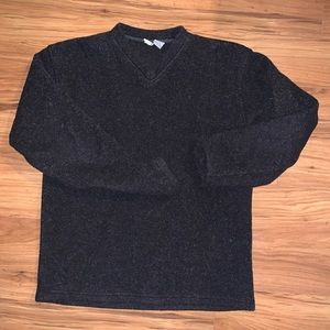 Wool-like stuff dark grey/black pullover